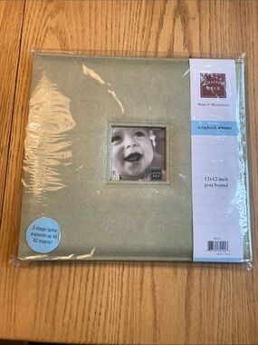 Scrapbook Sage Green 12x12 Photo Album with Front Window